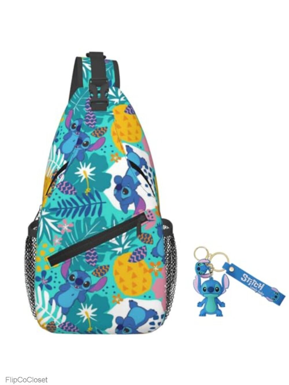 Cartoon Sling Crossbody Bag adjustable strap travel casual nylon